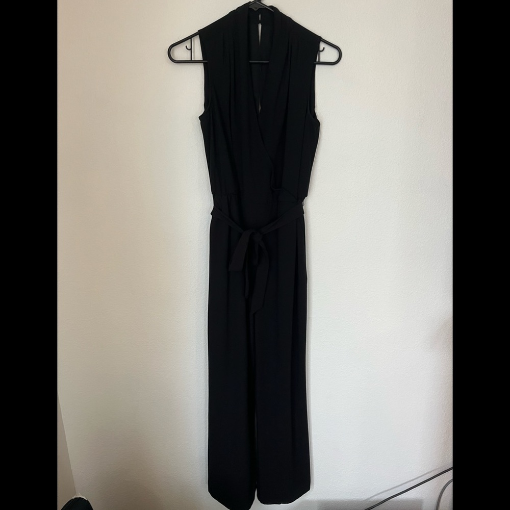 Banana Republic Sleeveless Ankle Length Black Jumpsuit